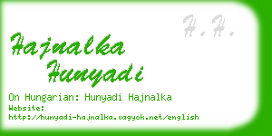 hajnalka hunyadi business card